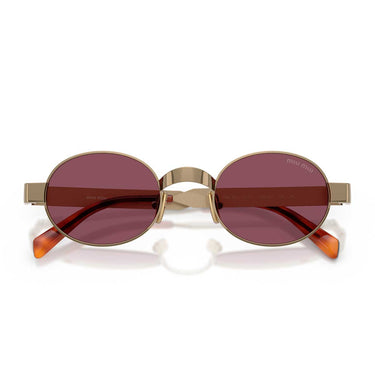 Miu Miu Occhiali da Sole MUB51S 7OE30Y Ottone/Violetto Scuro Donna 4