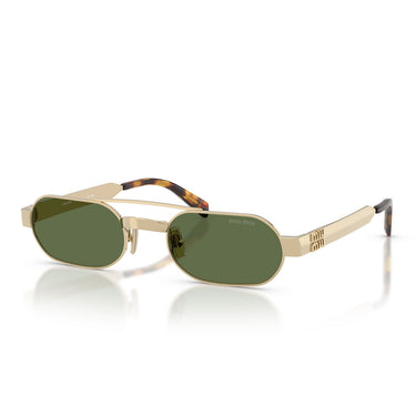 Miu Miu Occhiali da Sole MUB52S ZVN71A Oro Pallido Verde Scuro Donna 2