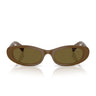Miu Miu Occhiali da Sole MUC02S 23R09Z Verde Militare Marrone Scuro Donna 