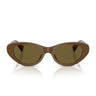Miu Miu Occhiali da Sole MUC03SU 23R09Z Verde Militare Marrone Scuro Donna