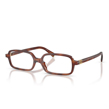 Miu Miu Occhiali da Vista MU01YV 26E1O1 Tabacco Striato Trasparente Donna 2