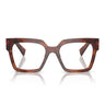 Miu Miu Occhiali da Vista MU04UV 11Q1O1 Tabacco Striato/Trasparente Donna
