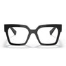 Miu Miu Occhiali da Vista MU04UV 1AB1O1 Nero Trasparente Donna