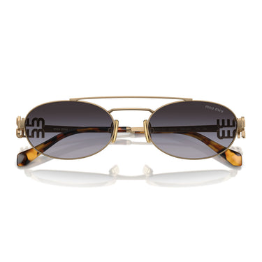 Miu Miu Okulary Przeciwsłoneczne MU54ZS 7OE5D1 Złoto/Szary Gradient Damskie