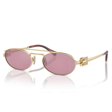 Miu Miu Okulary Przeciwsłoneczne MU54ZS ZVN50D Złoto/Różowy Damskie 2