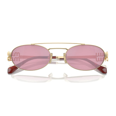 Miu Miu Okulary Przeciwsłoneczne MU54ZS ZVN50D Złoto/Różowy Damskie 5