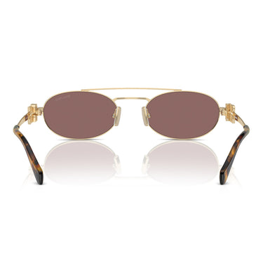 Miu Miu Okulary Przeciwsłoneczne MU54ZS ZVN70D Złoto/Brąz Damskie 4