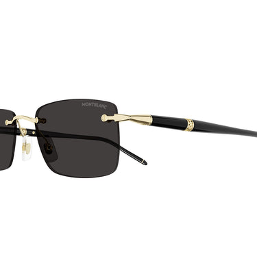 Montblanc Okulary Przeciwsłoneczne MB0344S 001 Czarne/Szare Męskie