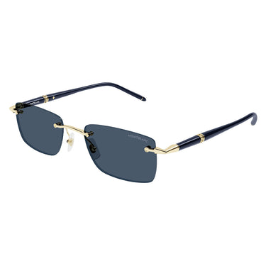 Montblanc Okulary Przeciwsłoneczne MB0344S 003 Złoty/Niebieski Męskie 1