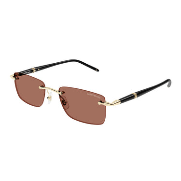 Montblanc Okulary Przeciwsłoneczne MB0344S 007 Złote/Pomarańczowe Męskie