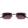 Montblanc Okulary Przeciwsłoneczne MB0344S 009 Złoto/Szary Fioletowy Męskie