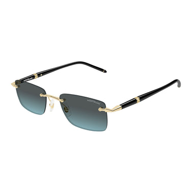 Montblanc Occhiali da Sole MB0344S 010 Oro Blu Sfumato Uomo 2