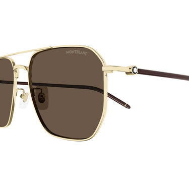 Montblanc Occhiali da Sole MB0367SA 003 OroMarrone/Marrone Uomo 3