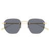 Montblanc Sonnenbrille MB0405S 001 Gold/Hellgrau Herren