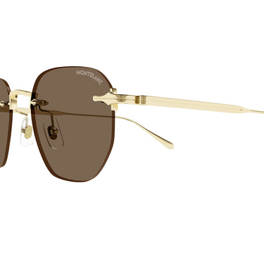 Montblanc Gafas de Sol MB0405S 002 Oro/Marrón Hombre 3