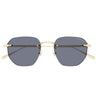 Montblanc Sonnenbrille MB0405S 003 Gold/Grau Herren