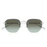 Montblanc Occhiali da Sole MB0405S 007 Argento/Verde Uomo
