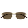 Montblanc Occhiali da Sole MB0429S 005 Oro/Marrone Uomo