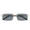 Montblanc Occhiali da Sole MB0443S 004 Oro Grigio Uomo 