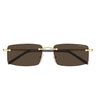 Montblanc Occhiali da Sole MB0443S 005 Oro Marrone Uomo 