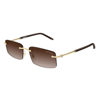 Montblanc Occhiali da Sole MB0443S 008 OroMarrone Marrone Uomo 2