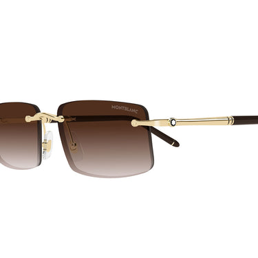 Montblanc Occhiali da Sole MB0443S 008 OroMarrone Marrone Uomo 3