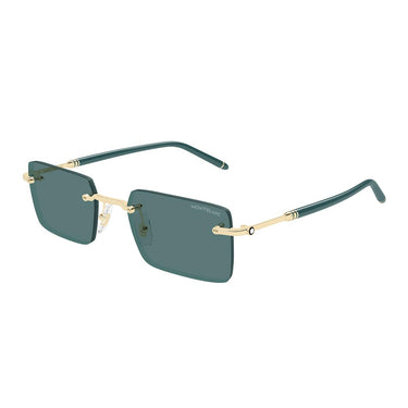 Montblanc Occhiali da Sole MB0482S 004 Oro/Verde Uomo 1