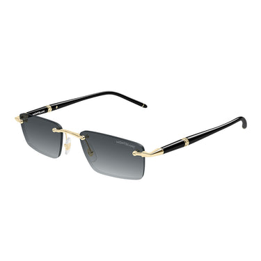 Montblanc Occhiali da Sole MB0484S 001 Oro Nero Grigio Uomo 2
