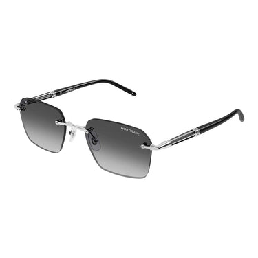 Montblanc Occhiali da Sole MB0526S 001 Argento/Grigio Uomo 2