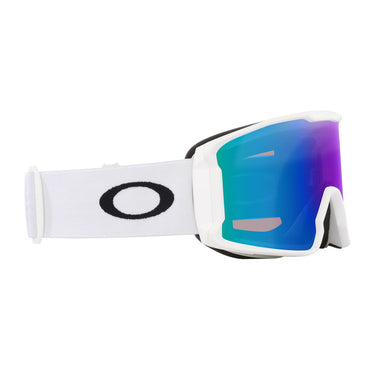 Oakley Maschera da Neve OO7070 7070E6 Line Miner L Bianco Opaco Prizm 5