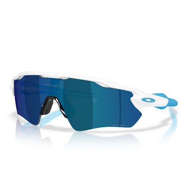 Oakley Occhiali da Sole OO9208 9208G8 Radar EV Path Bianco Opaco Prizm Transitions Cobalt Unisex Fotocromatici 4