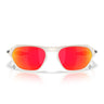 Oakley Occhiali da Sole OO9537 953705 Cage Jacket Mist Opaco Prizm Ruby Unisex 