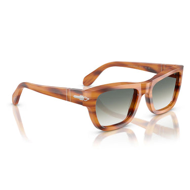 Persol Okulary Przeciwsłoneczne PO0091S 960/3A Brązowy Prążkowany/Zielony Gradient Unisex 6