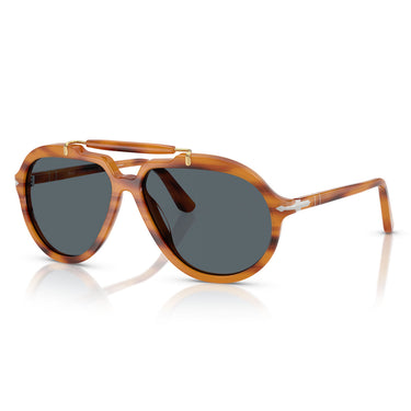 Persol Gafas de Sol PO0202S 960/R5 X Netflix Serie Senna Marrón/Azul Unisex 2