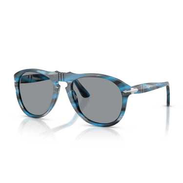 Persol Occhiali da Sole PO0649 1234R5 Striato Blu Grigio/Grigio Unisex 2