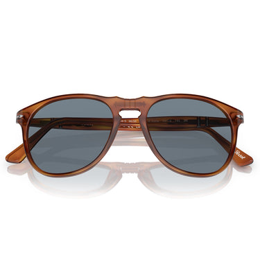 Persol Okulary Przeciwsłoneczne PO9649S 96-56 Havana-Niebieskie Unisex 4