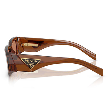 Prada Okulary Przeciwsłoneczne PR09ZS 20H90Q Ciemnobrązowe Przezroczyste Brązowe Unisex 3