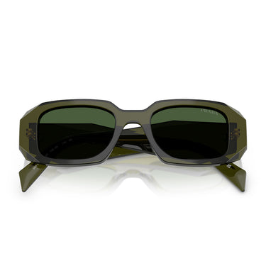Prada Okulary Przeciwsłoneczne PR17WS 19Z1I0 Butelka Przezroczysta/Ciemnozielony Unisex 4