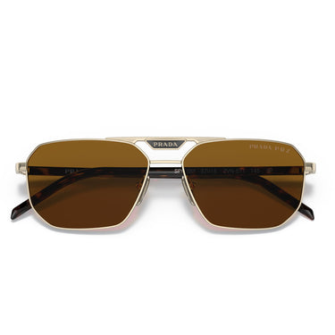 Prada Lunettes de Soleil PR58YS ZVN5Y1 Or-Marron Unisexe Polarisées 4