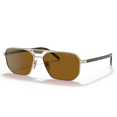 Prada Lunettes de Soleil PR58YS ZVN5Y1 Or-Marron Unisexe Polarisées 1