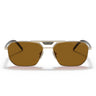 Prada Sunglasses PR58YS ZVN5Y1 Gold-Brown Unisex Polarized
