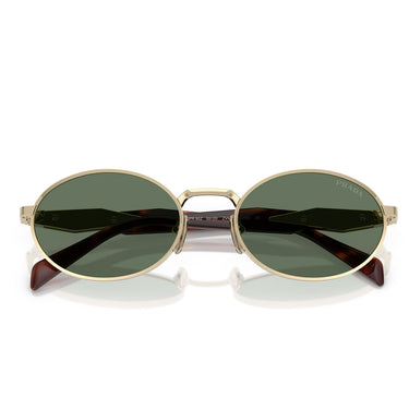 Prada Okulary Przeciwsłoneczne PR65ZS ZVN70L Złoto-Zielony Damskie 4