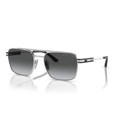 Prada Okulary Przeciwsłoneczne PR67ZS 1BC5W1 Srebrny/Szary Gradient Unisex Polaryzowane 2
