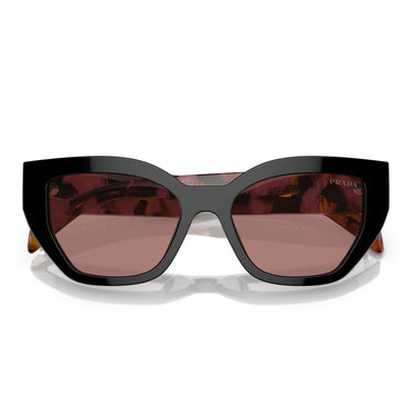 Prada Lunettes de Soleil PRA09S 12O10D Noir-Marron Clair Unisexe 5