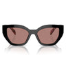 Prada Sonnenbrille PRA09S 12O10D Schwarz-Hellbraun Unisex 1