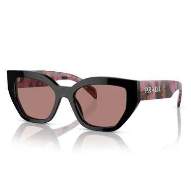 Prada Lunettes de Soleil PRA09S 12O10D Noir-Marron Clair Unisexe 2