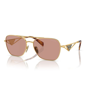 Prada Okulary Przeciwsłoneczne PRA50S 5AK08M Złoto/Fiolet Damskie