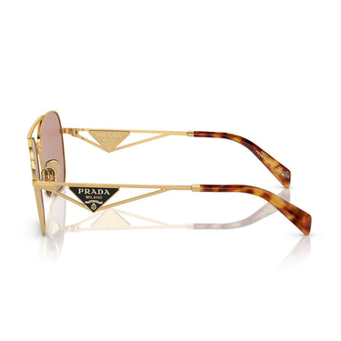 Prada Okulary Przeciwsłoneczne PRA50S 5AK08M Złoto/Fiolet Damskie