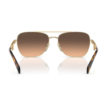 Prada Okulary Przeciwsłoneczne PRA50S ZVN50C Złoto/Brąz Gradient Damskie