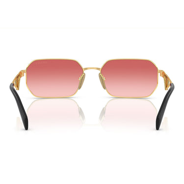 Prada Lunettes de Soleil PRA51S 5AK40C Or-Rouge Dégradé Unisexe 3